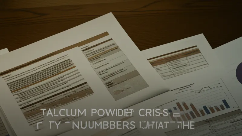 Talcum Powder Crisis By the Numbers