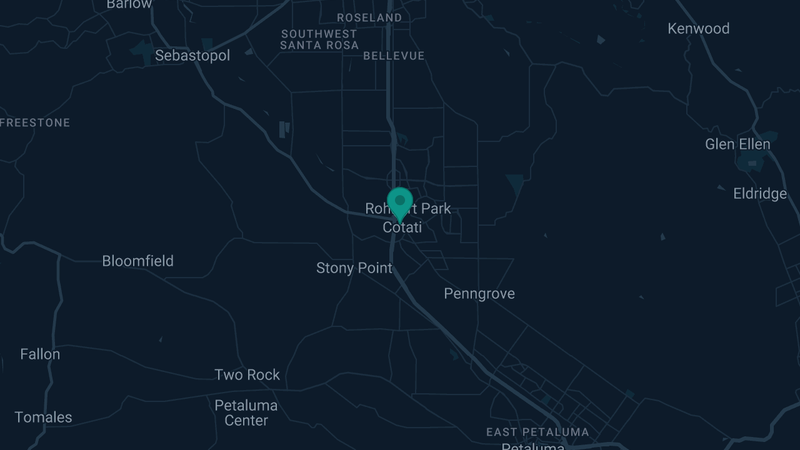 Map of Cotati, California — 3 documented asbestos exposure sites