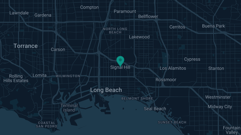 Map of Signal Hill, California — 3 documented asbestos exposure sites