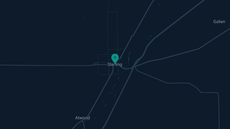 Map of Sterling, Colorado — 2 documented asbestos exposure sites