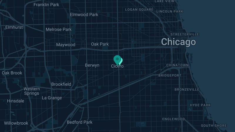 Map of Cicero, Illinois — 3 documented asbestos exposure sites