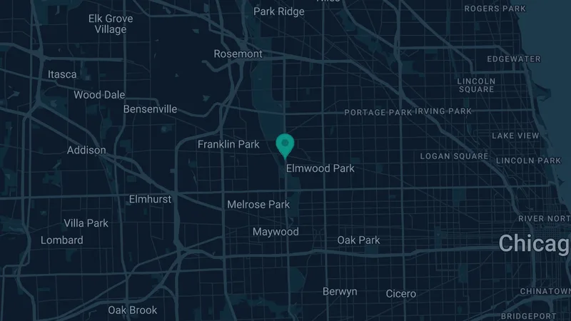 Map of River Grove, Illinois: 2 documented asbestos exposure sites