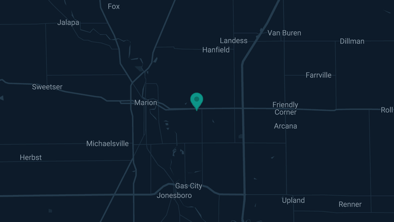 Map of Baileytown, Indiana — 2 documented asbestos exposure sites