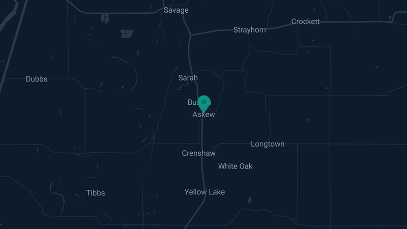 Map of Askew, Mississippi — 4 documented asbestos exposure sites