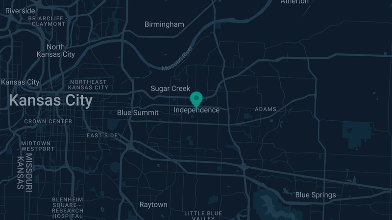 Map of Independence, Missouri — 2 documented asbestos exposure sites