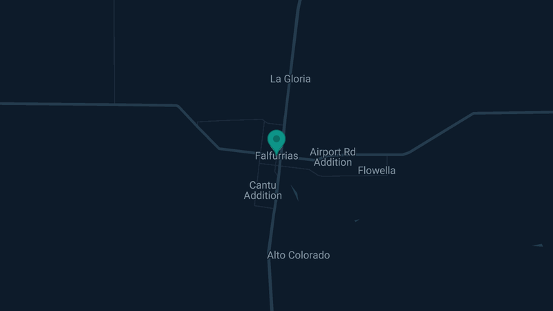 Map of Falfurrias, Texas — 2 documented asbestos exposure sites